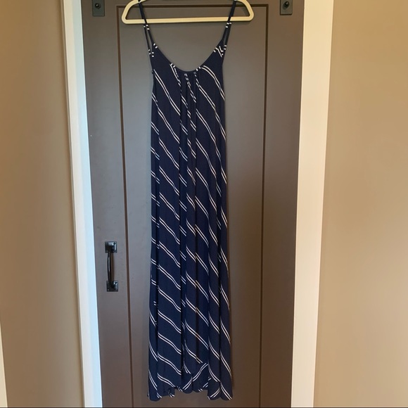 VICI Powell Striped Adjustable Maxi Dress - Navy - Picture 4 of 5